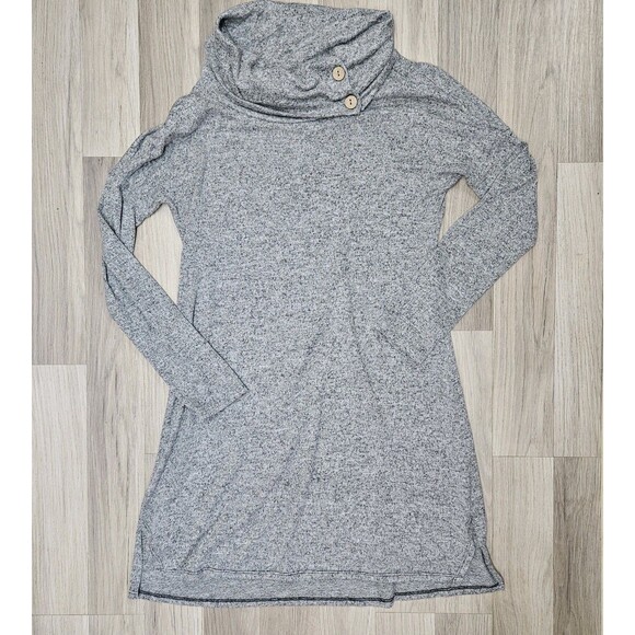 12PM by Mon Ami Womens Gray Cowl Neck Sweater Dress Longsleeve Medium - Picture 4 of 10